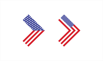 American Flag Arrow icon symbol design vector illustration