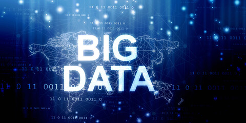 2d illustration abstract Big data 
