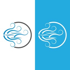 Naklejka premium Wind icon vector illustration design