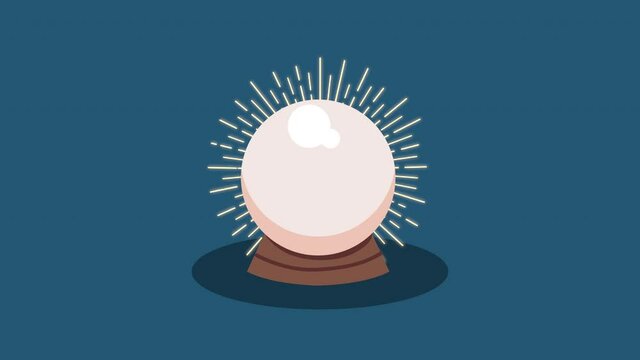 crystal ball fortune telling animation