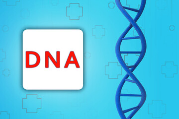 3d render of dna structure, abstract background