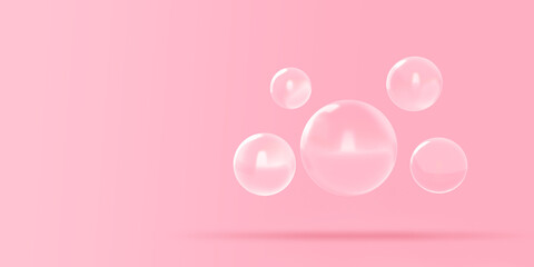 Abstract cosmetics background with pastel geometric shape. 3d rendering for display product, banner on website. Minimal mockup with sphere pattern.