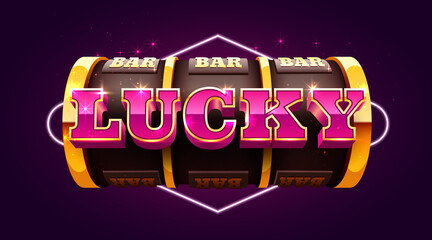 Golden slot machine wins the jackpot. 777 Big win concept. Casino jackpot.