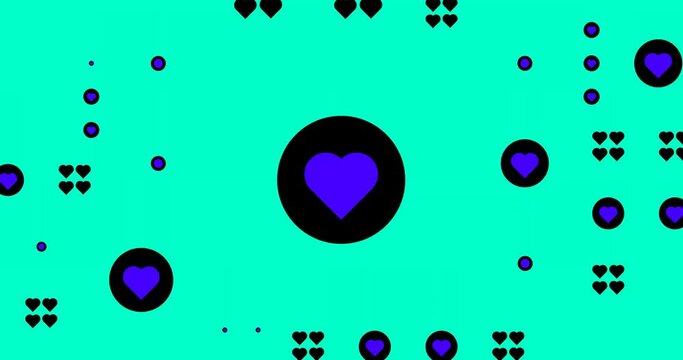 Looped 4k animation. Abstract geometry objects and hearts. Ideal creative modern wallpaper for design and music backgrounds.
St. Valentine's Day concept  