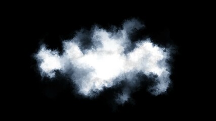 White Cloud on Black Background