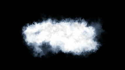 Obraz na płótnie Canvas White Cloud on Black Background