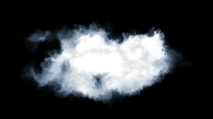 White Cloud on Black Background