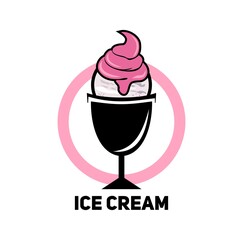 Ice cream logo design illustration vector eps format , suitable for your design needs, logo, illustration, animation, etc.