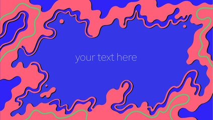 Creative vertical cover design.Social media banner template. Mockup for stories, post, blog, sale promotion. Abstract modern pink shapes, line background for web. horizontal pink  blue liquid. Space