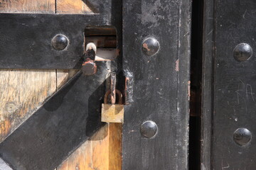 old door handle and lock