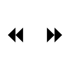 rewind and fast forward button vector icon
