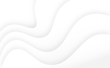 abstract white background with waves. 	
Abstract background of wavy curved stripes with shadows in white and gray colors. 
