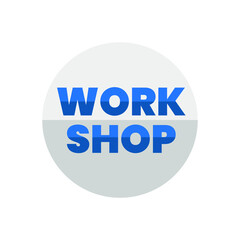 Work Shop Icon Label Badge Design Vector