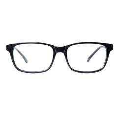 Fototapeta premium frames of glasses in blue on a white background. Eyeglasses in blue frames.