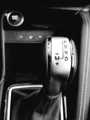Gear shift knob in the car