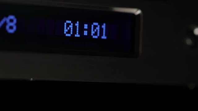 Cd player playing a disc