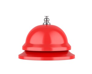 Blank Manual Push and Press Stainless Steel Call Bell for Table  Desk Home Office Silver, 3d render illustration.