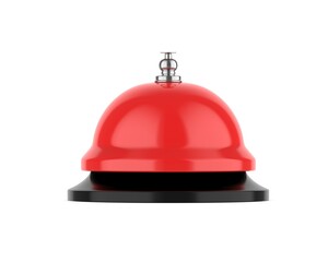 Blank Manual Push and Press Stainless Steel Call Bell for Table  Desk Home Office Silver, 3d render illustration.