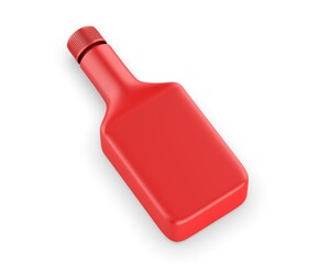 Blank plastic container with screw lid, 3d render illustration.