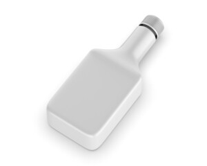 Blank plastic container with screw lid, 3d render illustration.