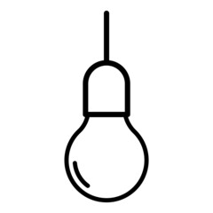 Lightbulb Idea Flat Icon Isolated On White Background