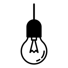 Lightbulb Idea Flat Icon Isolated On White Background