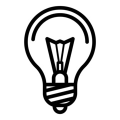 Lightbulb Idea Flat Icon Isolated On White Background