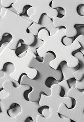 White jigsaw puzzle background