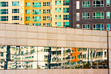 Colorful buildings in Seoul, Korea