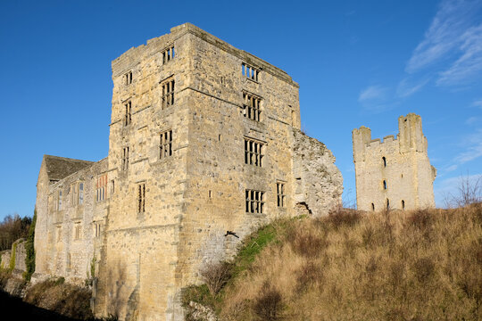 Ancient ruined English castle