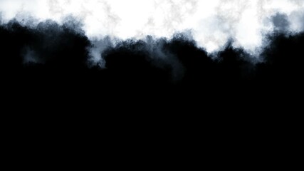 Long White Cloud on Black Background