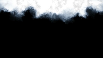 Long White Cloud on Black Background