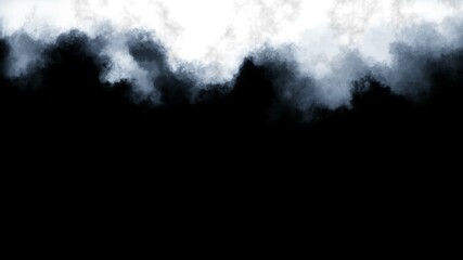 Long White Cloud on Black Background