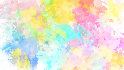 Fototapeta na wymiar Pastel colors watercolor illustration painting brush strokes