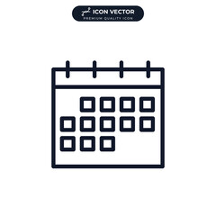 calendar icon symbol template for graphic and web design collection logo vector illustration