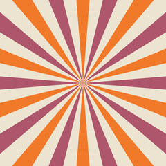 Abstract Starburst, or Sunburst Backdrop in Beige, Orange, and Violet Colors. Abstract Colorful Sunlight Design Wallpaper for Template Banner Social Media Advertising