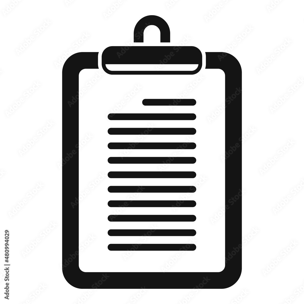 Aufkleber write clipboard icon simple vector. hand text