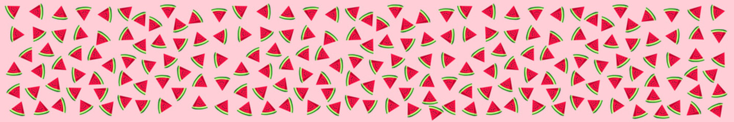 Fototapeta na wymiar Vector artistic drawing food. Summer illustration watermelon Hand drawn seamless pattern with fruit.