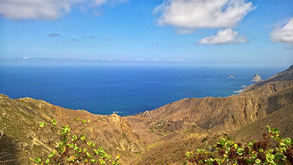 Insel, Teneriffa, Kanaren, Felsen, Meer, Himmel, Aussicht