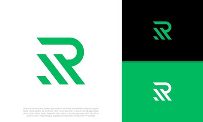 Initials R logo design. Initial Letter Logo.	