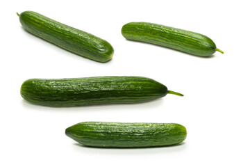 Cucumber isolated on white background.