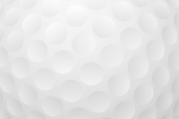 Golf ball texture background. White honeycomb background. Realistic representation of a golf ball texture close up. A macro part of a plastic golf ball.