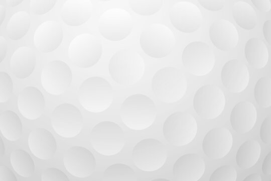 Golf ball texture background. White honeycomb background. Realistic representation of a golf ball texture close up. A macro part of a plastic golf ball.