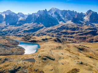 Lake Long view in Ecrins national park, France