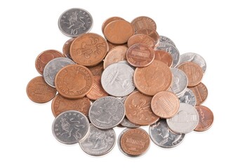 Big pile of metal Coins money