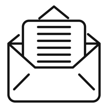 recommend clip art: Mail writing icon outline vector. Hand letter