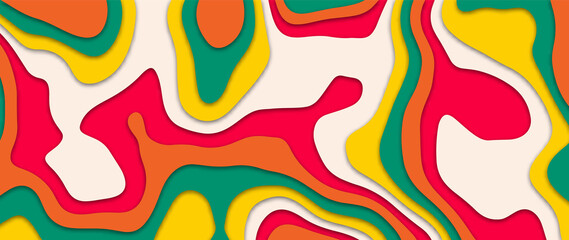 Abstract colorful papercut background design