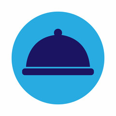 Restaurant, serving icon. Simple Blue vector Icon