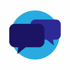 Naklejka premium Online messaging speech bubble icon