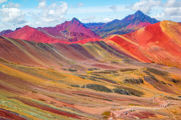 Vinicunca or Winikunka. Also called Montna a de Siete Colores. Mountain in the Andes of Peru - 481001601